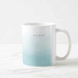 Blå ombre-vattenfärg kaffemugg