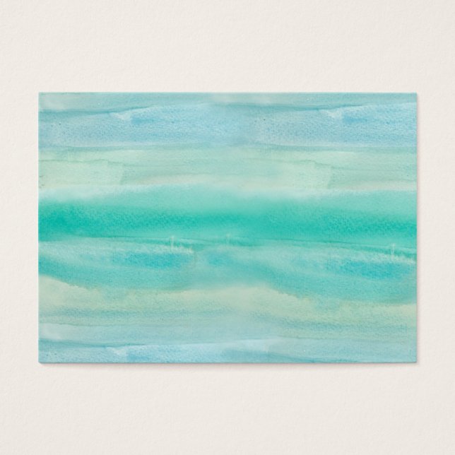 Blå ombre Watercolor Tvättar Mönster Visitkort (Framsidan)