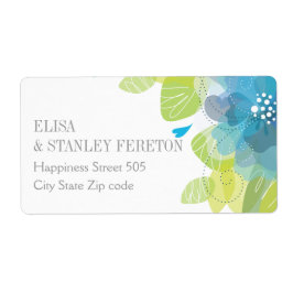 Blå, ömtåliga blommor blommigt vår bröllop fraktsedel