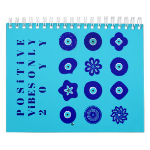Blå Ond Öga Tur Nazaren och Talisman Konst Kalender