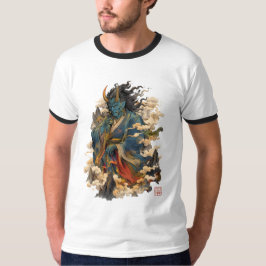 Blå Oni-demonkrigare | Japansk Yokai-mytologi T Shirt