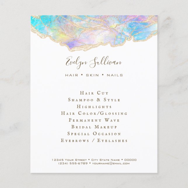 Blå opal Flyer (Framsidan)