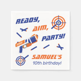 Blå, Orange Dart Krig Födelsedagsfest, vilken ålde Pappersservett