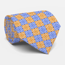 Blå Orange Geometriskt Mönster