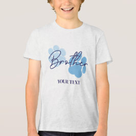 Blå Orange Hund Fötter Avtryck Födelsedagsfest Bro T Shirt