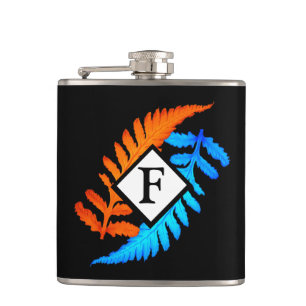 Blå Orange japanska målade Ferns Monogram Fickplunta