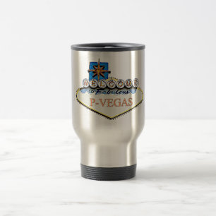 Blå Orange P-Vegas Platteville Wisconsin Mugg