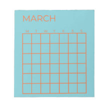 Blå Orange Tosca Mars Odaterad kalenderplanerare