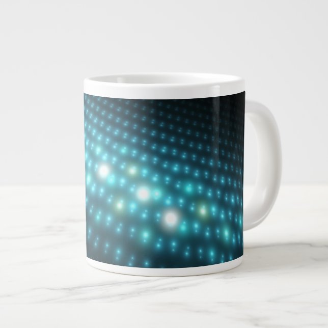 Blå orber 3D Jumbo Mugg (Framsida höger)