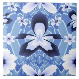 Blå orchid-Elegant blomma Kakelplatta