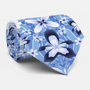 Blå orchid-Elegant blomma Slips