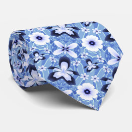 Blå orchid-Elegant blomma Slips