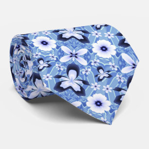 Blå orchid-Elegant blomma Slips