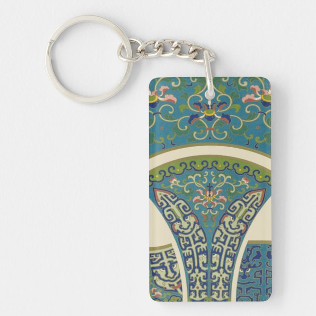Blå orientalisk design med leende Ansikte (Framsidan)