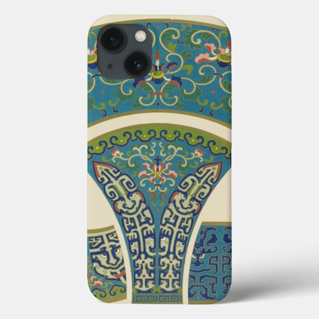 Blå orientalisk design med leende Ansikte (Baksida)