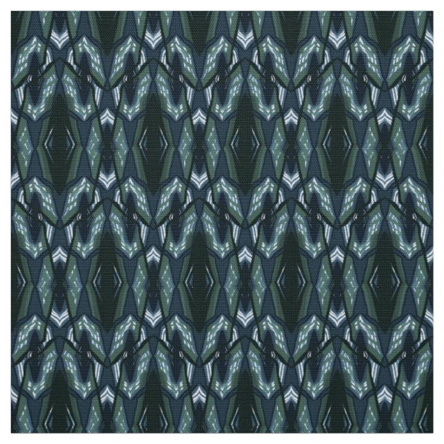 Blå orientalisk geometrisk abstrakt för ornament tyg (Provkarta)