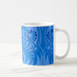 Blå orientaliska husdjur kaffemugg