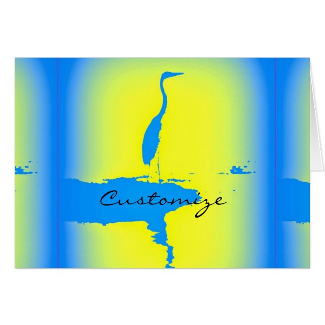 blå öron soluppgång hälsningskort (Framsidan Horizontal)