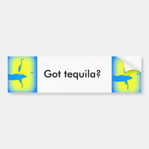Blå öron soluppgång "har tequila"? bildekal