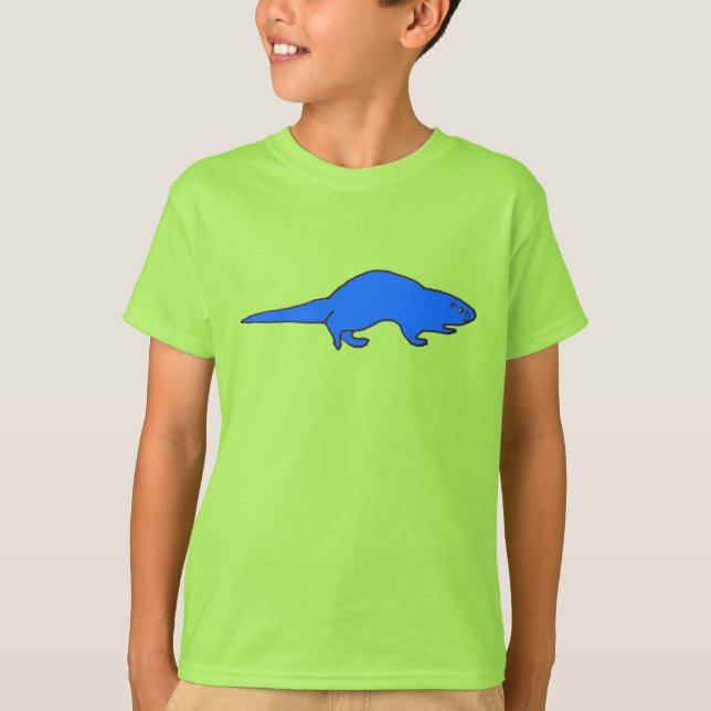 Blå Otter Tee Shirt (Framsida)
