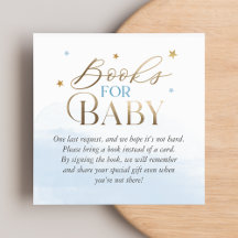 Blå över månens böcker för babyinlägg