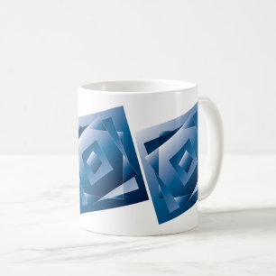 blå övertoning 1 kaffemugg