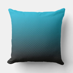 blå övertoning med litet polka dots kudde