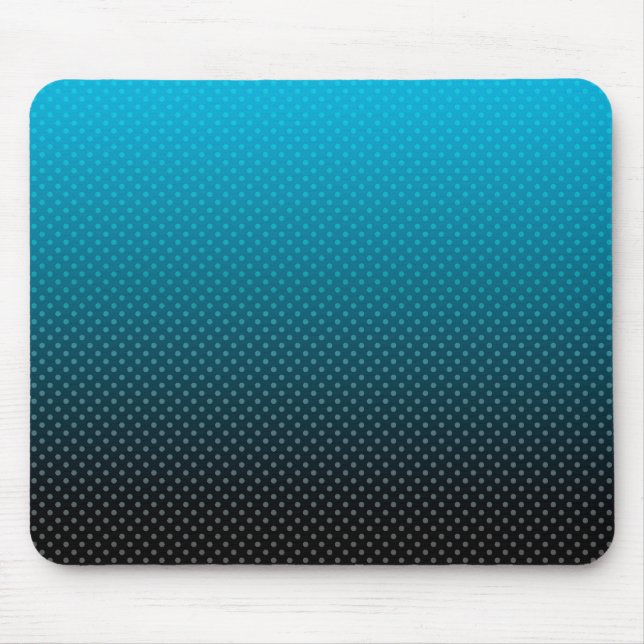 blå övertoning med litet polka dots musmatta (Framsidan)