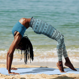 Blå övertoningsben i Mönster Leggings