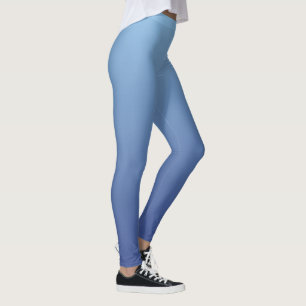 Blå övertoningsformar leggings