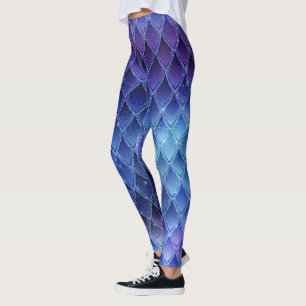 Blå övertoningsskalförändring - benägenhet leggings