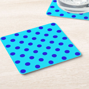 Blå på cyan prickmönsterdesign underlägg papper kvadrat