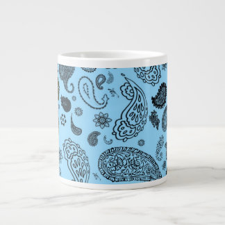 Blå Paisley Jumbo Mugg