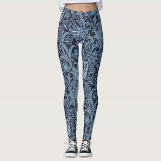 Blå paisleylegeringar är smickrande och roligt leggings