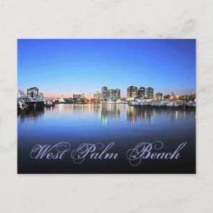 Blå Palm Beach Vykort