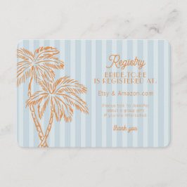 Blå Palm Springs Pastell Strand Registerkort Tilläggskort