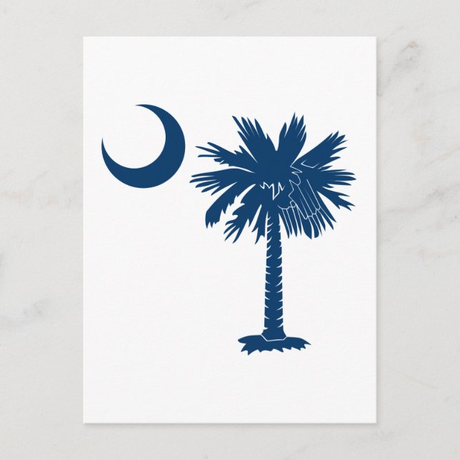 Blå Palmetto Vykort (Framsida)