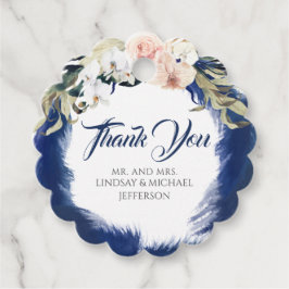 Blå Pampas Grass Bröllop Tack Gåvor Etiketter