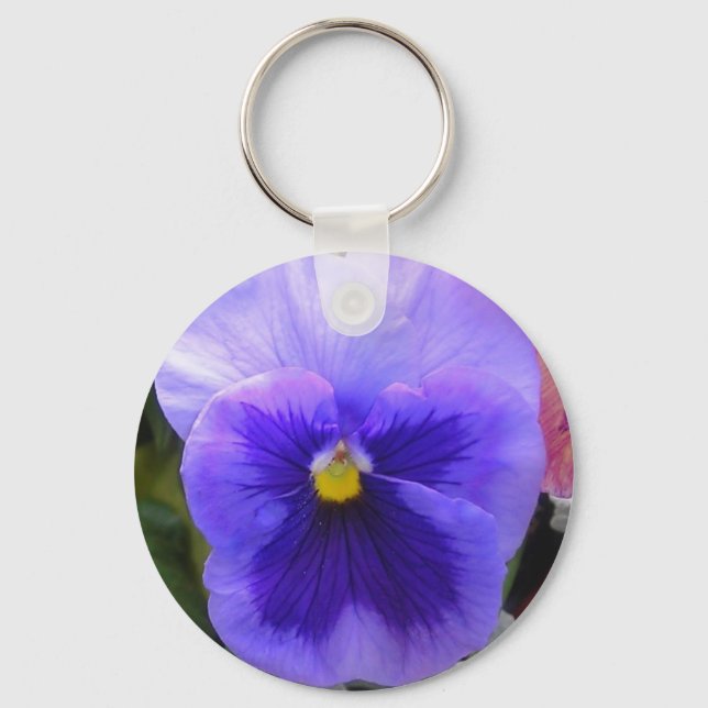 blå pansy nyckelring (Framsida)