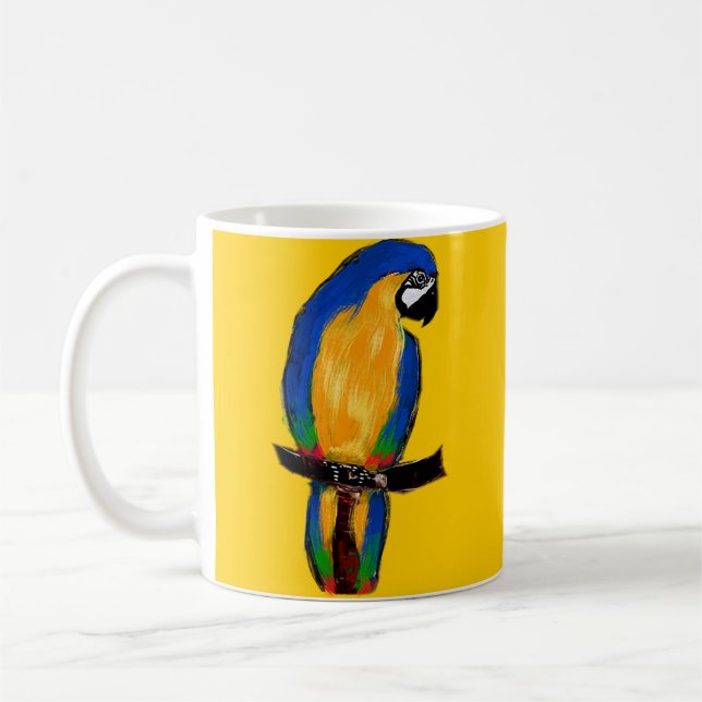 Blå papegoja kaffemugg (Vänster)