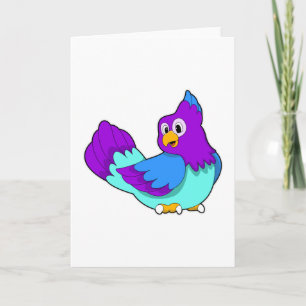 Blå papegoja kort