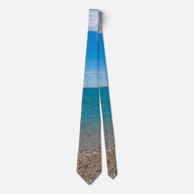 Blå paradise vid Sjö Michigan Neck Tie Slips (Framsida)