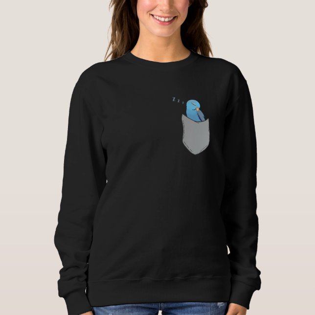 Blå parkett Blå parkettsparvett Sömnvidd Parrotlet T Shirt (Framsida)