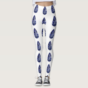 Blå päron Mönster Leggings