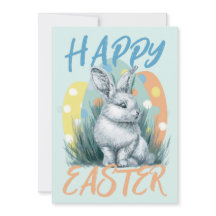 blå påskhare färglös