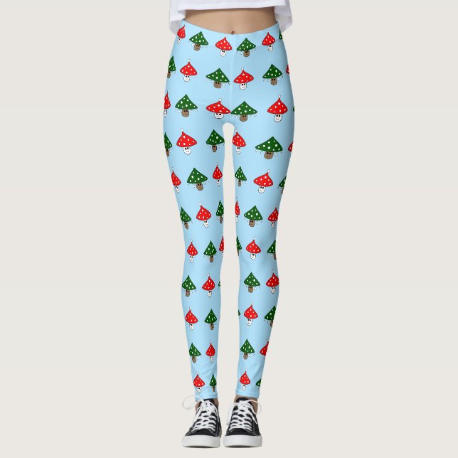 Blå, passiva svampar leggings (Framsida)