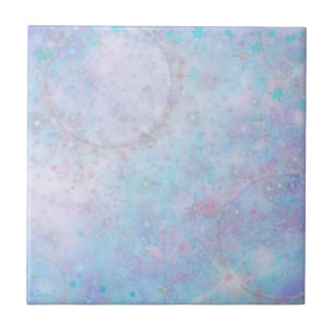 Blå pastel Fantasy Decorative Tile eller Underlä Kakelplatta