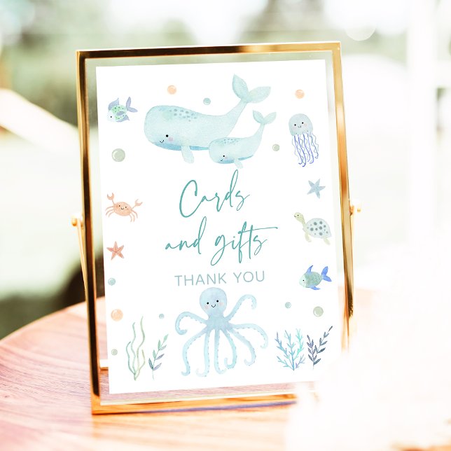 Blå pastel under Sea Cards and Gifts Sign Poster (Skapare uppladdad)