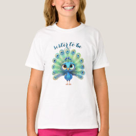 Blå peacock Baby Shower Sister T-Shirts