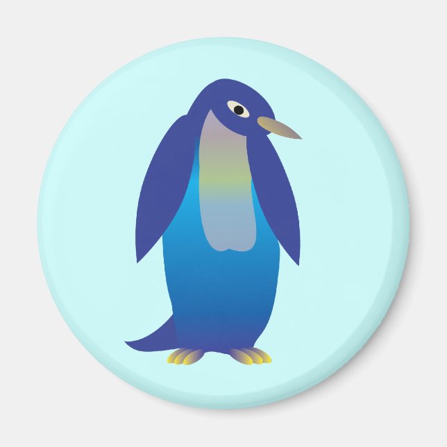blå Penguin Magnet (Framsidan)